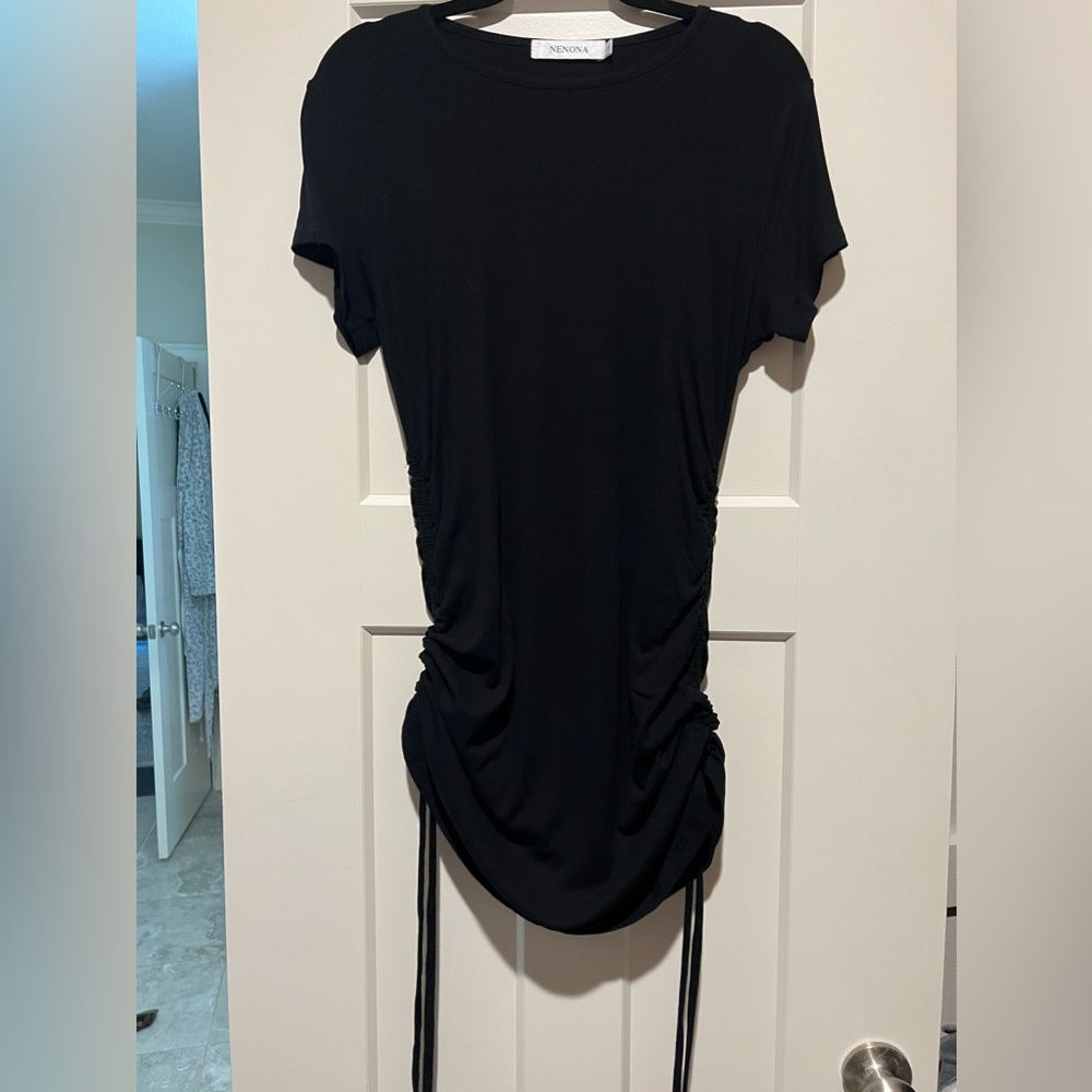 NEVER WORN: Adjustable Length - Cinched Ribbed Dress